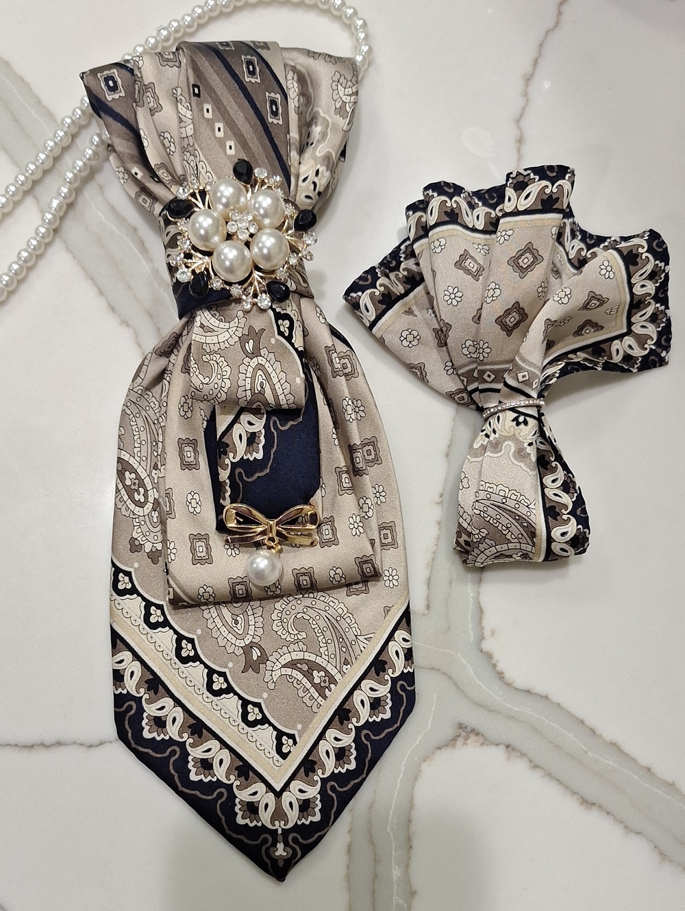 Stacy Adams Upcycled Necktie Necklace